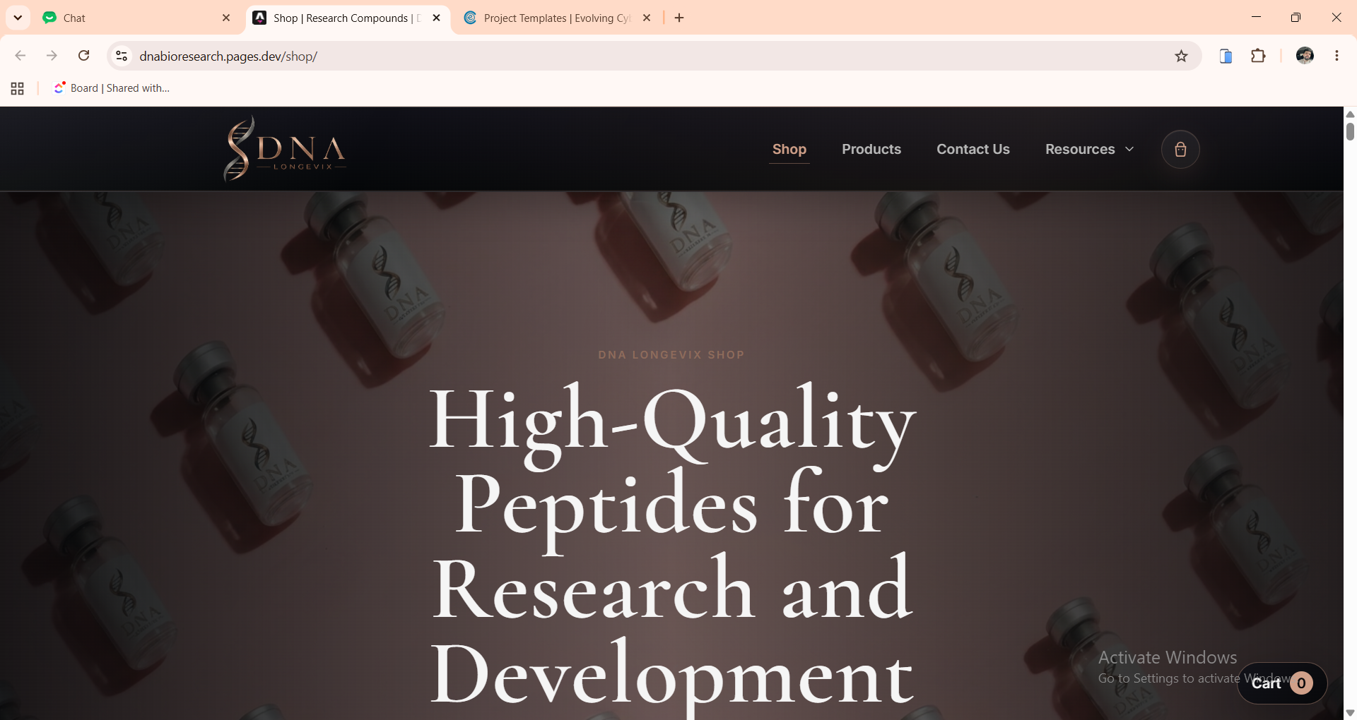 DNA Longevix template screenshot